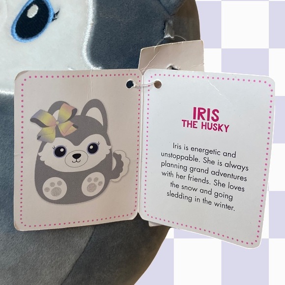 RARE SQUISHMALLOWS Iris The Husky JUSTICE Scented 10” Collectable Plush NWT. - Picture 3 of 7